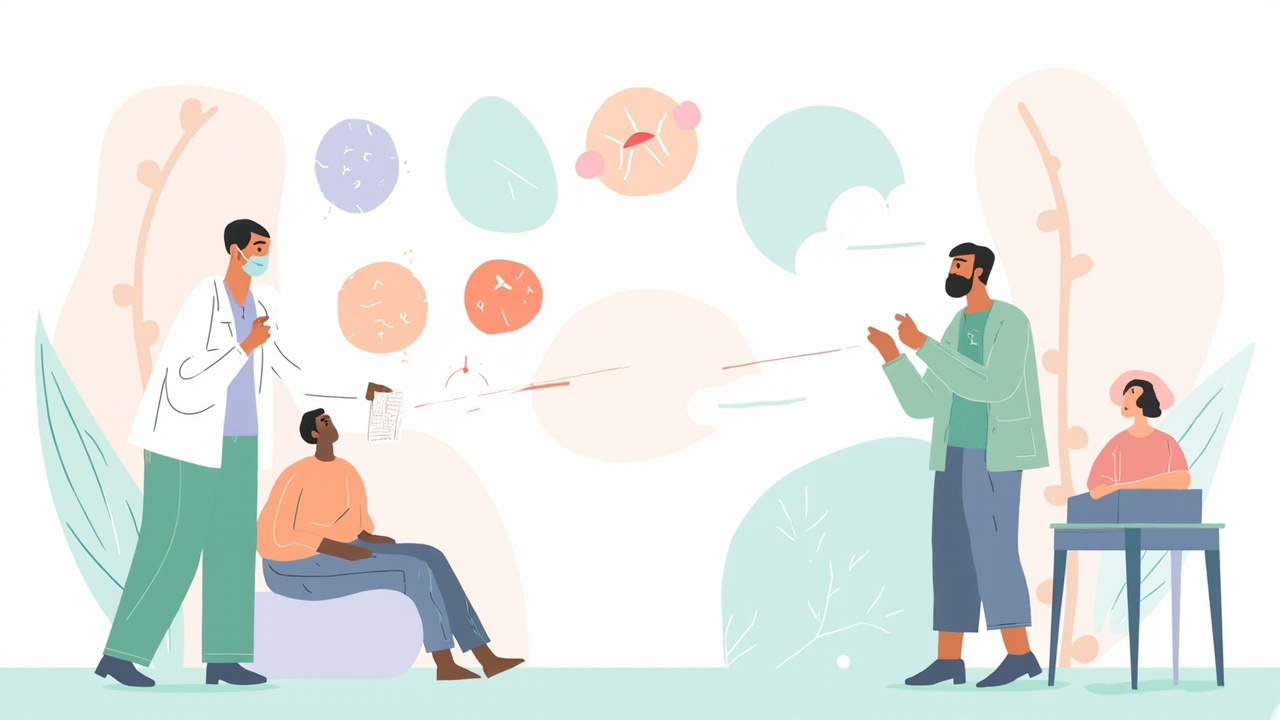 Behçet's disease care navigation illustration